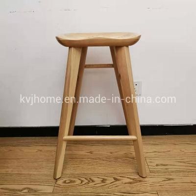 Kvj-9001b New Style Bistro Ash/Beech Wood Tractor Stool