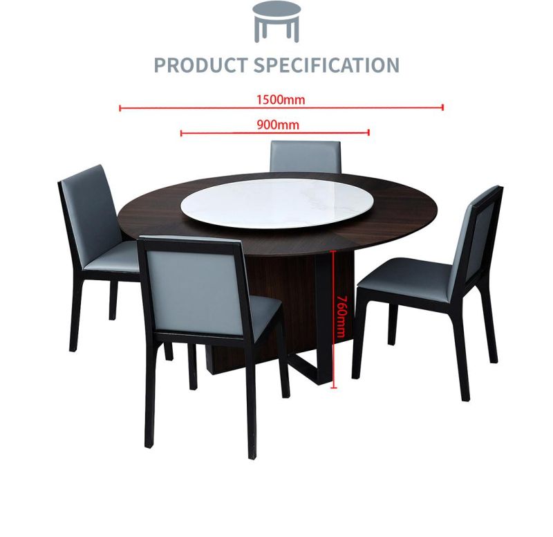 China Factory Modern Simple Design Round Marble Dining Table