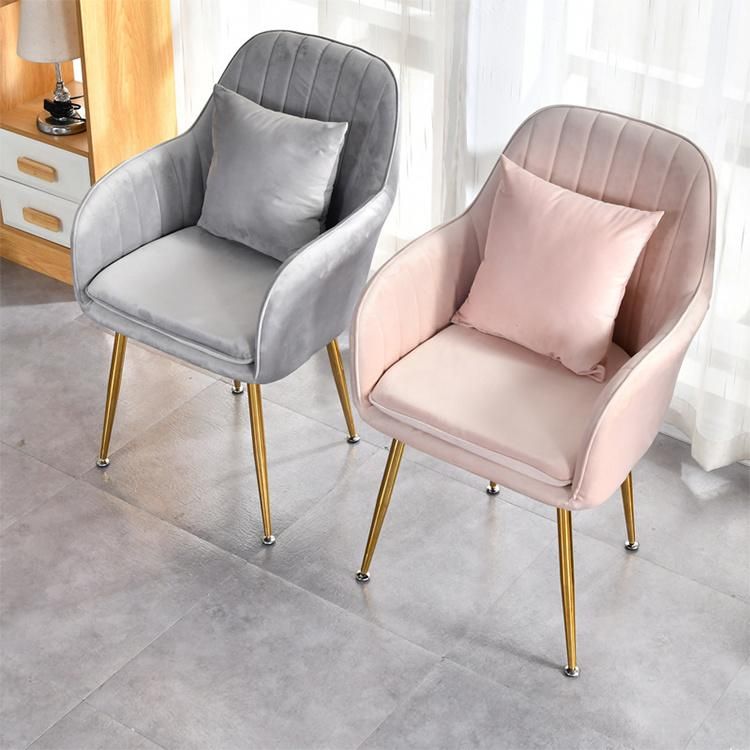 Home Modern Living Room Chairs Back Cushion Nail Casual Cafe Chair