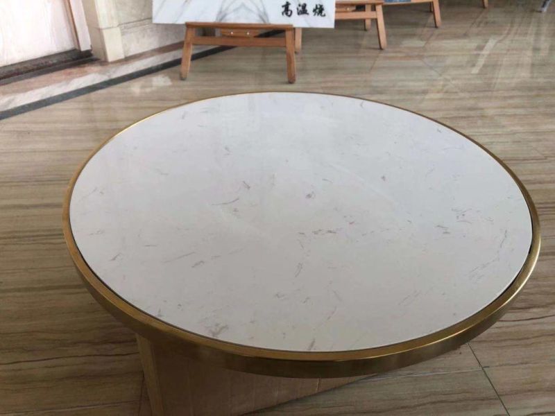 Restaurant Furniture Square Artifical Marble Dining Table Top