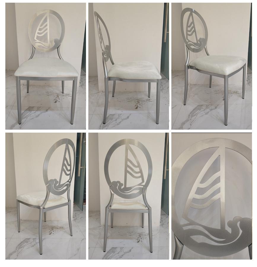 New Design Sailboat Pattern Wedding Party Metal Chair Wholesale