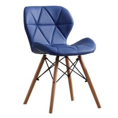 Cushioned Modern Chair Without Arms Sillas Wooden Dining Chair