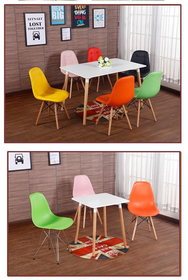 2021 French Design Cheap Home Furniture PU Leather Dining Room Chairs Beech Wood Legs Colorful Nordic Faux Leather Dining Chair