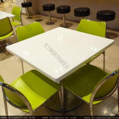 Dining Room Furniture Custom Sizes Corian Artificial Stone Rectangle Round Dining Table for Restaurant