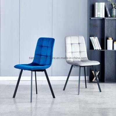 2022 China Factory Wholesale Modern Home Furniture Metal Chair with Velvet Fabric