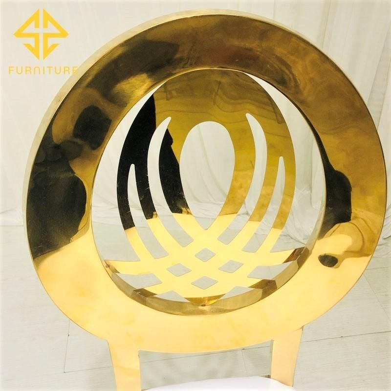 New Design Golden Event Restaurant Phoenix Metal Dining Chair