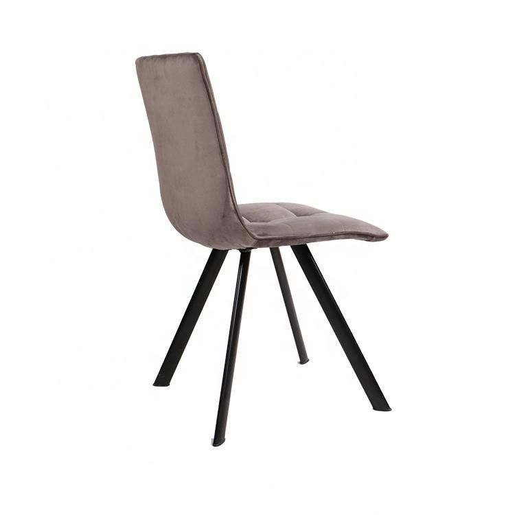 Bazhou Upholstered French Fabric Metal Dining Chair