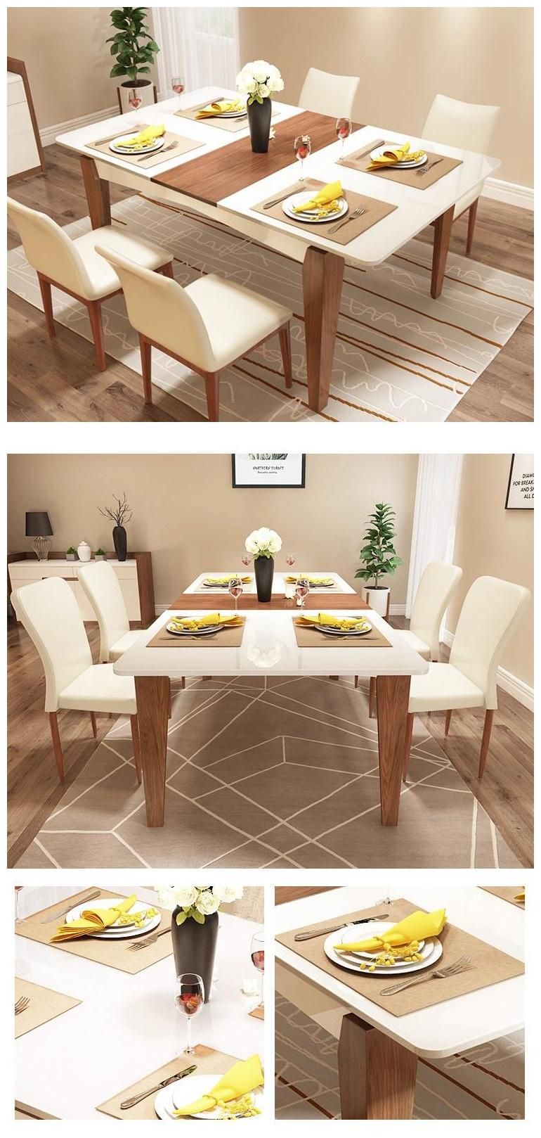 Wholesale Price Modern Top Nordic Solid Wood Table Dining Room Furniture Sets