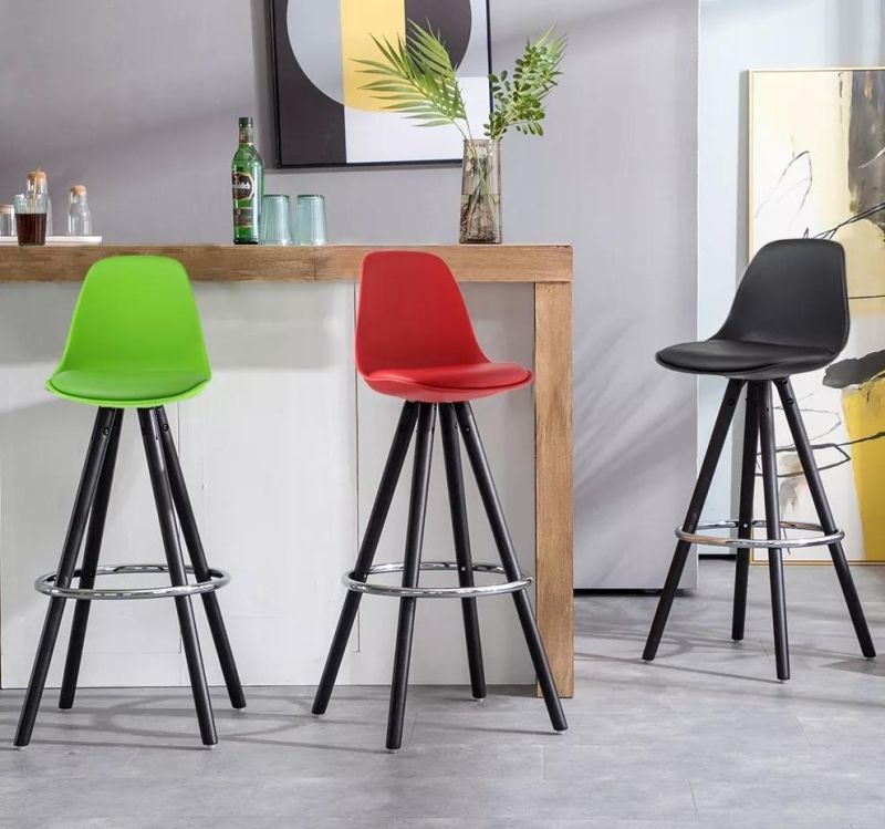 Simple Bar Stool /Nordic Tulip Seat Chair / Kitchen Bar High Stool with Steps