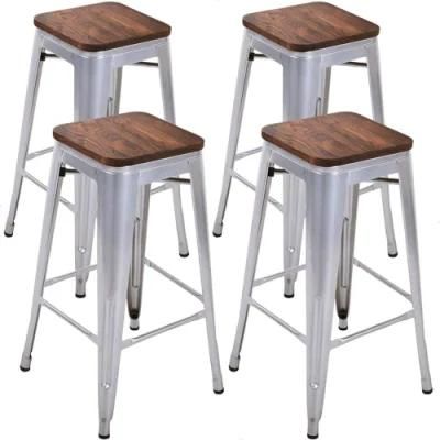 Wholesale Cheap Vintage Industrial Furniture Kitchen Counter Stackable Metal Tolix Bar Stool for Sale