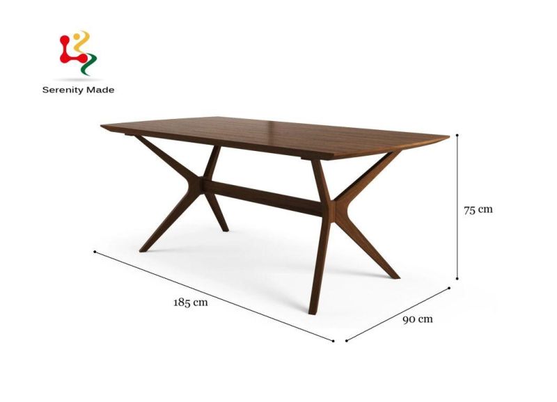 Rectangle Wooden Frame Dining Table for Restaurant Event Use