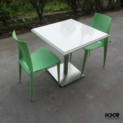 Artificial Stone Modern Square Table Top Marble Top Restaurant Dining Table