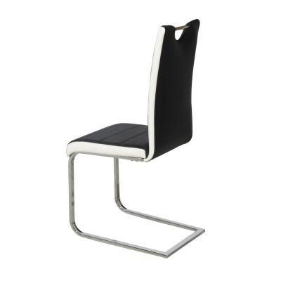 European Comfortable High Quality PU Leather Dining Metal Legs Cheap Modern Dining Chairs