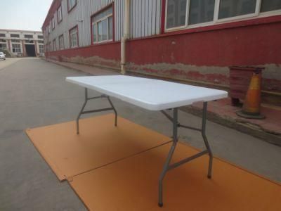 China Wholesale 25 Years Experience White Brown Outdoor Rectangle Round Plastic Folding Wedding Dining Table