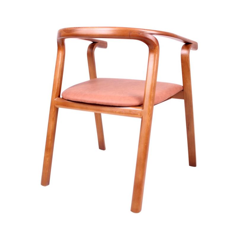 Retro Style Ming Style Wooden Frame Cushion Seat Banquet Dining Chair for Restaurant Hotel Use