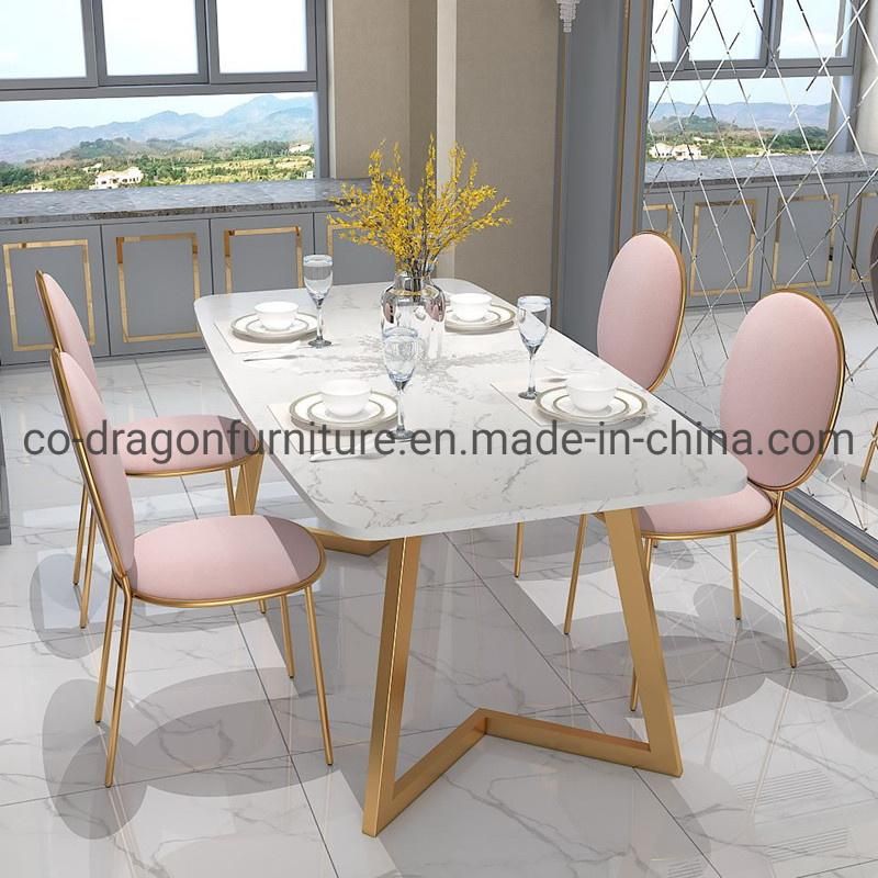 Modern Furniture Gold Stainless Steel Velvet Fabric Wedding Dining Chair