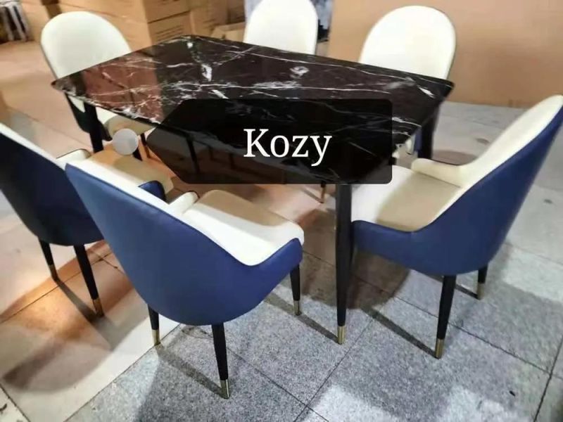 Modern and Practical Household Marble Dining Table with Chair Combination