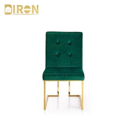 China Suppliers Modern Gold Stainless Steel Metal Dining Chairs