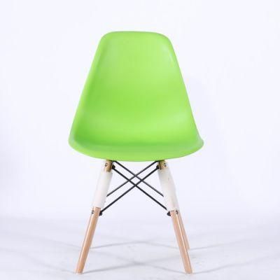 Classic Modern Clear Transparent Cheap Designer PC Plastic Chair with Wood Legs