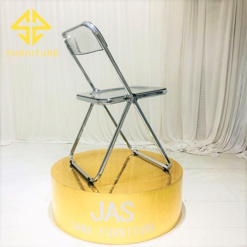 Wholesale Stainless Steel Folding Chair Wedding Outdoor Furniture Dining Chair