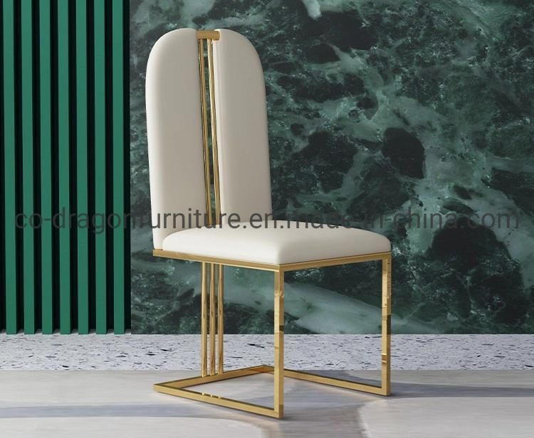 Wedding Furniture Stainless Steel Leather Dining Chair for Home Furniture