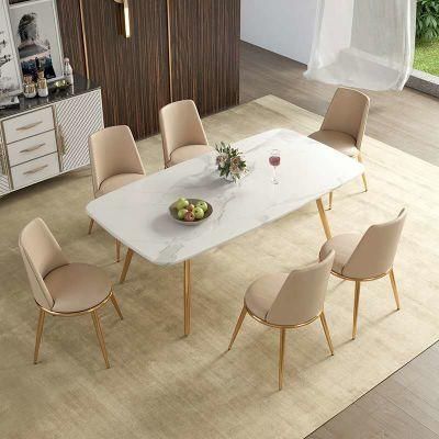 Nordic Marble Dining Table Cafe Western Restaurant Tea Shop Table Simple Negotiation Leisure Light Luxury Table