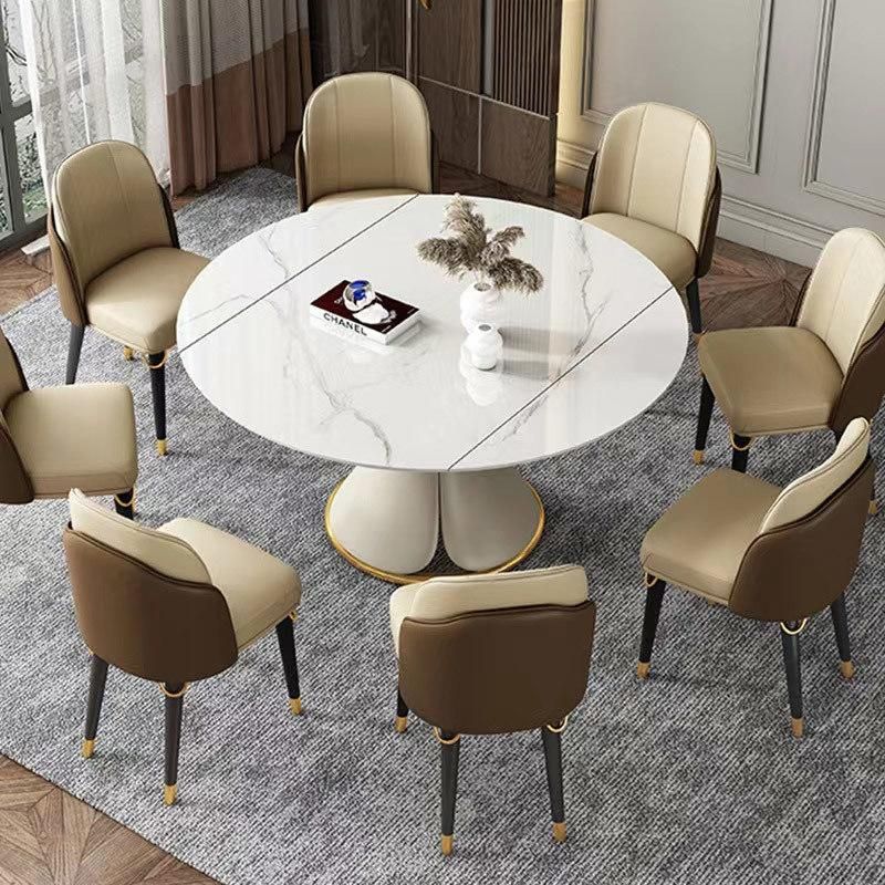 Home Dining Room Furniture Extendable Table Sets Marble Top Dining Table