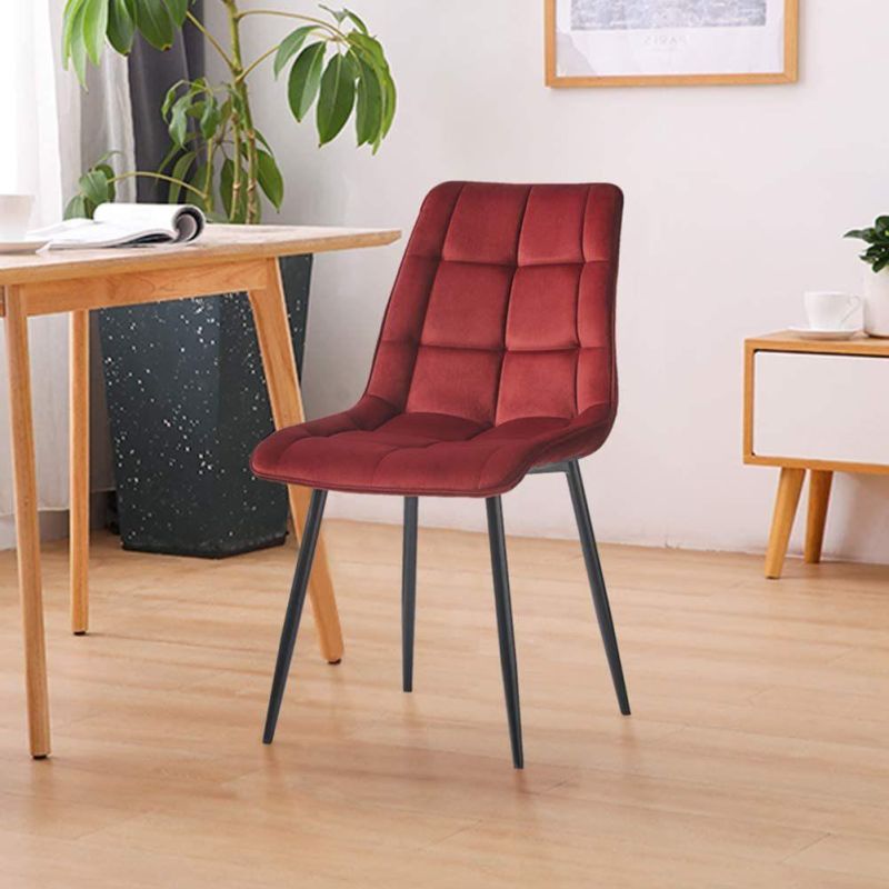 Factory Wholesale High Quality Green Velvet Metal Dining Chair for Modern Luxury Home Furniture Dining Chair