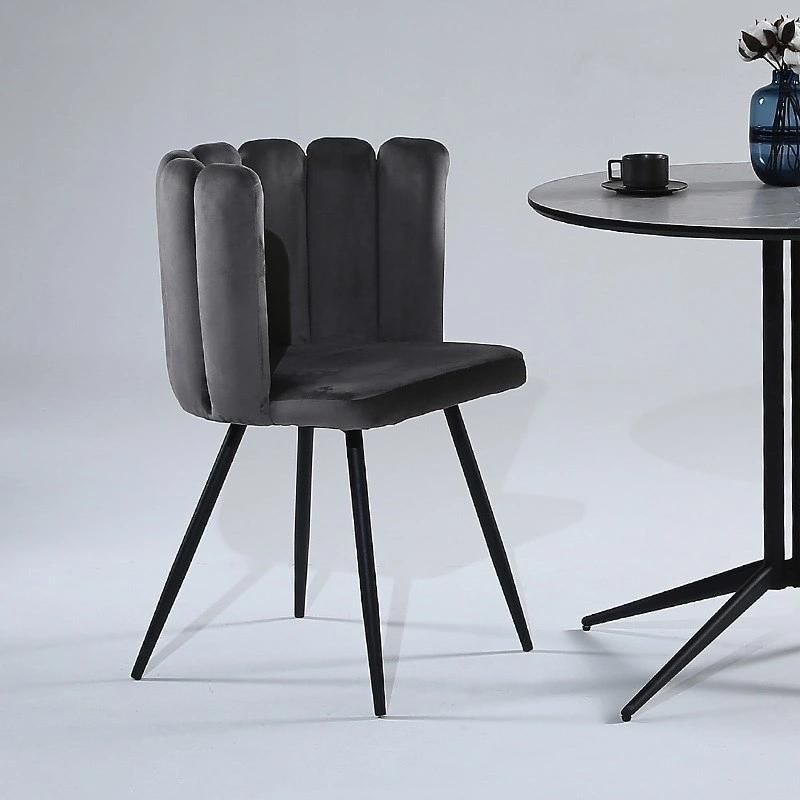 Modern Design Upholstered Fabric Velvet Dining Chairs for Living Room