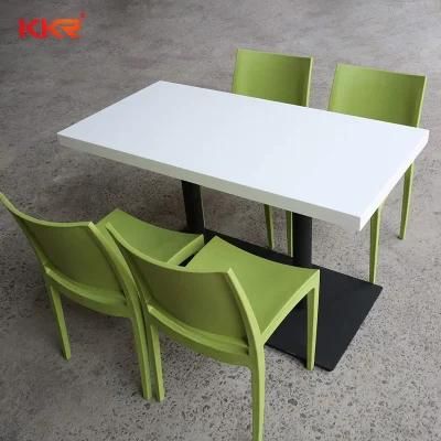 4 Seats Solid Surface Top Dining Table Set