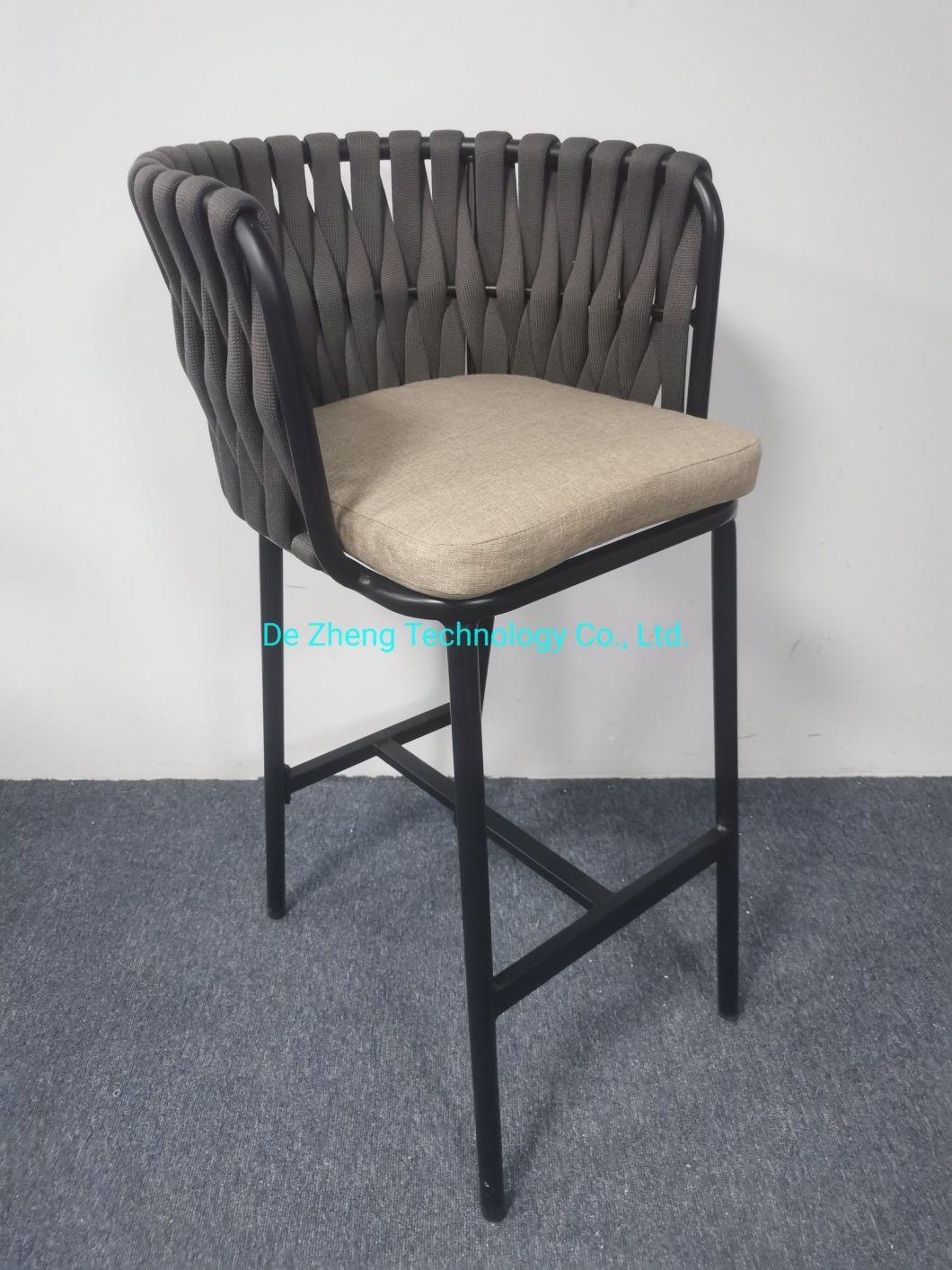 Modern Design Best Quality Outdoor Bar Furniture High Quality Rope Bar Stool Best Price Outdoor Bar Stool Chair