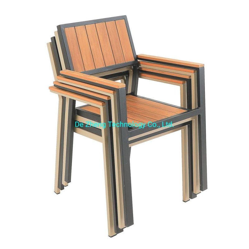 Hot Sale Modern Design Stackable Leisure Polywood Aluminum Garden Chair