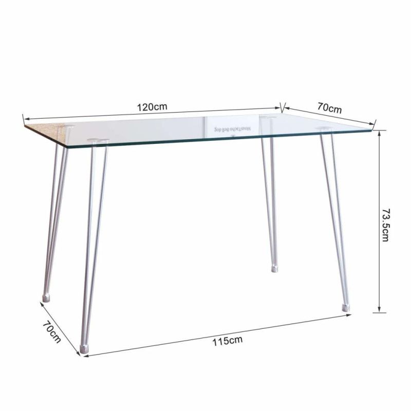 Hot Selling New Style Bazhou Wholesale Modern Wedding Furniture Home Furniture Tempered Glass Table