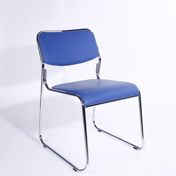 Wholesale Low Staff Training Stool Blue Reception Chair