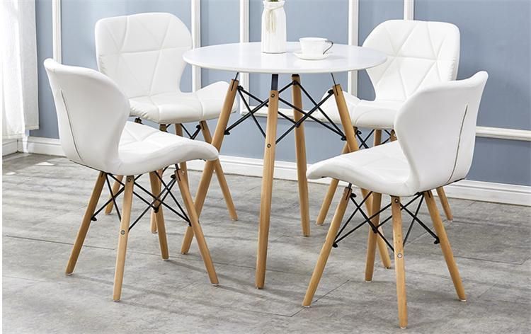 Hotel Restaurant Modern Home Furniture Cafe Table Nordic Style Wooden MDF Round Dining Table