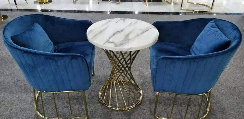 Restaurant Furniture Velvet Golden Legs Dining Chair