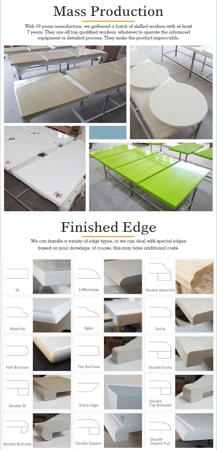 Custom Cut Restaurant Stone Solid Surface Marble Table Top