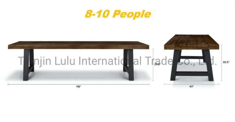 8 People Solid Wood Dining Table Outdoor Table Dining Table