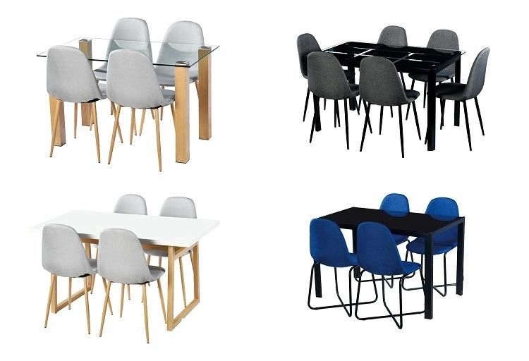 Wholesale Modern Dining Furniture Thicken Glass Dining Chair Table