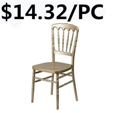 Latest Design China Made Metal Wedding Dining Armless Chiavari Chair