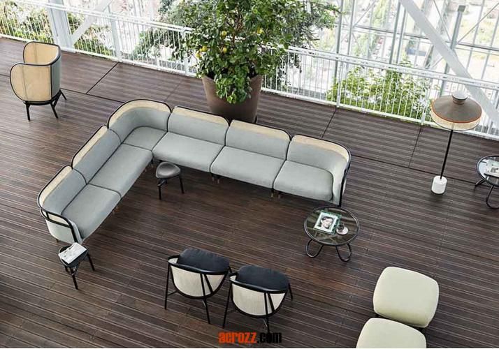 Outdoor Targa Modular Sofa Living Room Furniture 1+2+3 Seater Rattan Hotel Lobby Free Combination of Guest Chairs