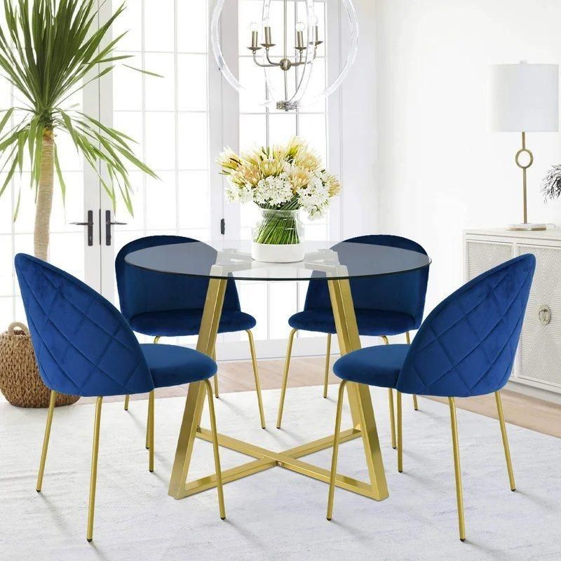 High Quality Cheap Style Restaurant Furniture Furniture Living Room Dining Room Dinner Glass Dining Table and Chair Set