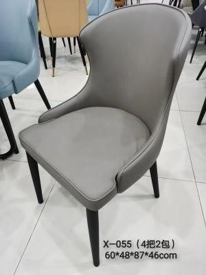 Wholesale Modern Dining Room Furniture Water Proof Leather Dining Chair Metal Nordic Dining Chair