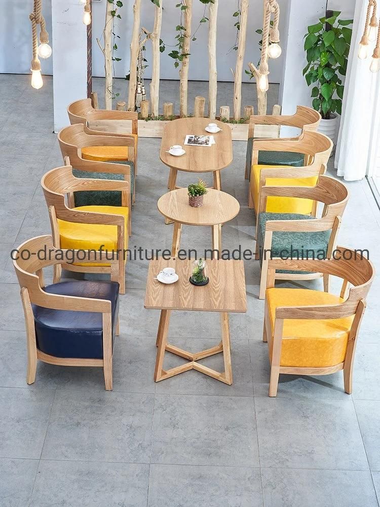 High Quality Modern Furniture Wooden Soft Chair with Arm