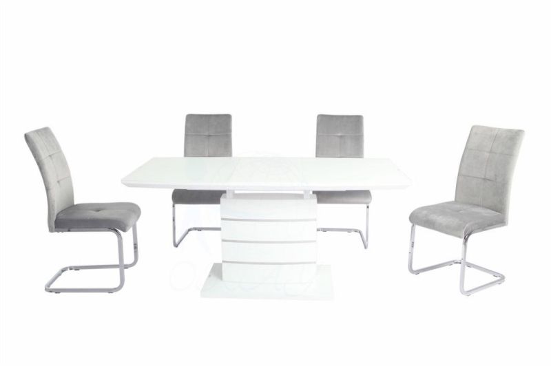 Table MDF with Super White Glass Dining Tables