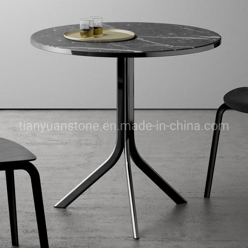 Dinner Table Set Dining Room Furniture Marble Round Dining Table Set 4 Chairs