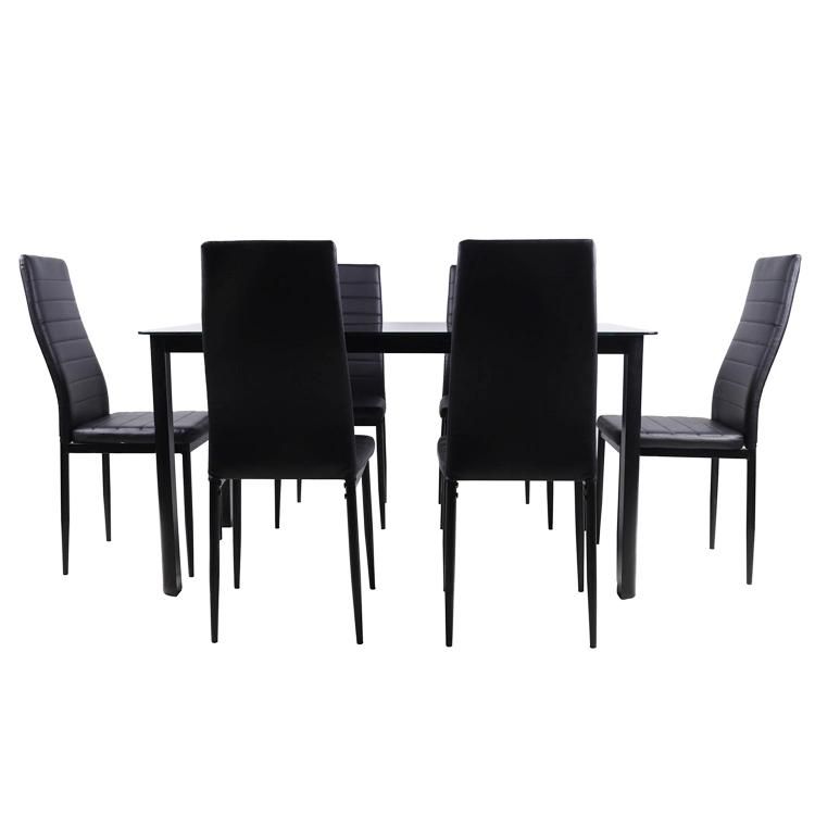 Popular Indoor Glass Furniture Dining Table Set