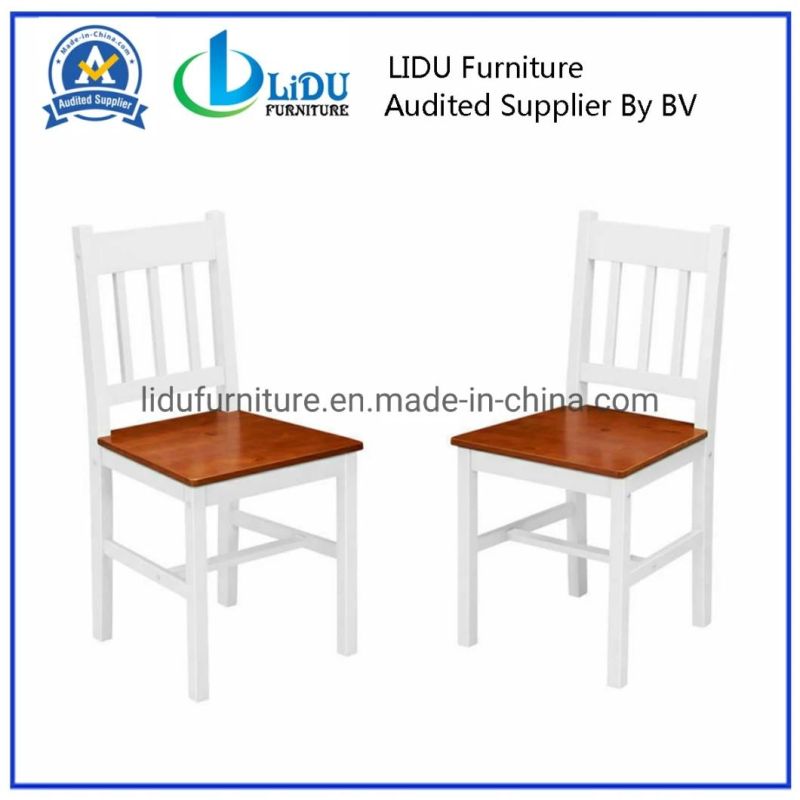 Modern Solid Pine Wood Dining Table Set with Chairs