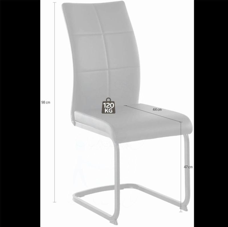 Furniture Dining Chair with Z Shape Chrome Legd Chair