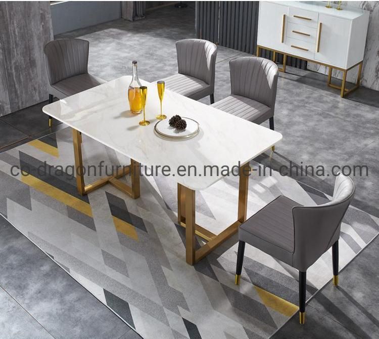 Fashion Wholesale Modern Furniture Leather Dining Chair with Wooden Legs